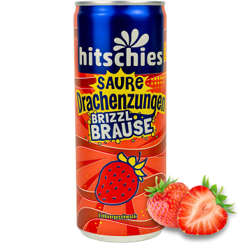 hitschies - Saure Drachenzungen brizzl Brause Erdbeere 250ml